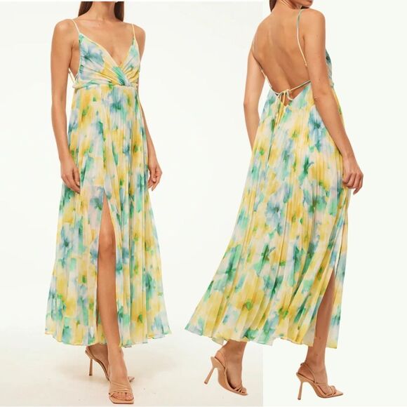 NWT Misa Galeta Dress in Citron Water Color - Picture 1 of 9